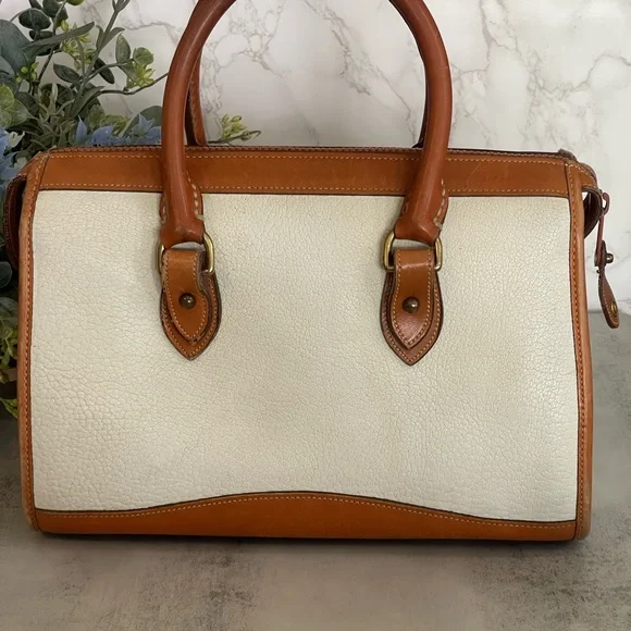 Dooney & Bourke Cream and Tan Satchel - Picture 4 of 14